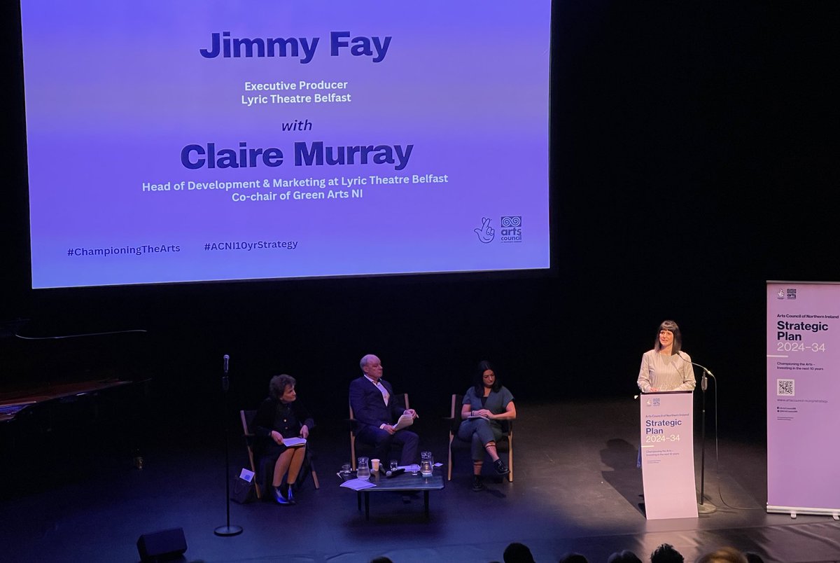 .@_ClaireMurray, Head of Development & Marketing at @LyricBelfast and Co-chair of @GreenartsNI talks about the Theatre Green Book and Outcome 7 of the #ACNI10YrStrategy.