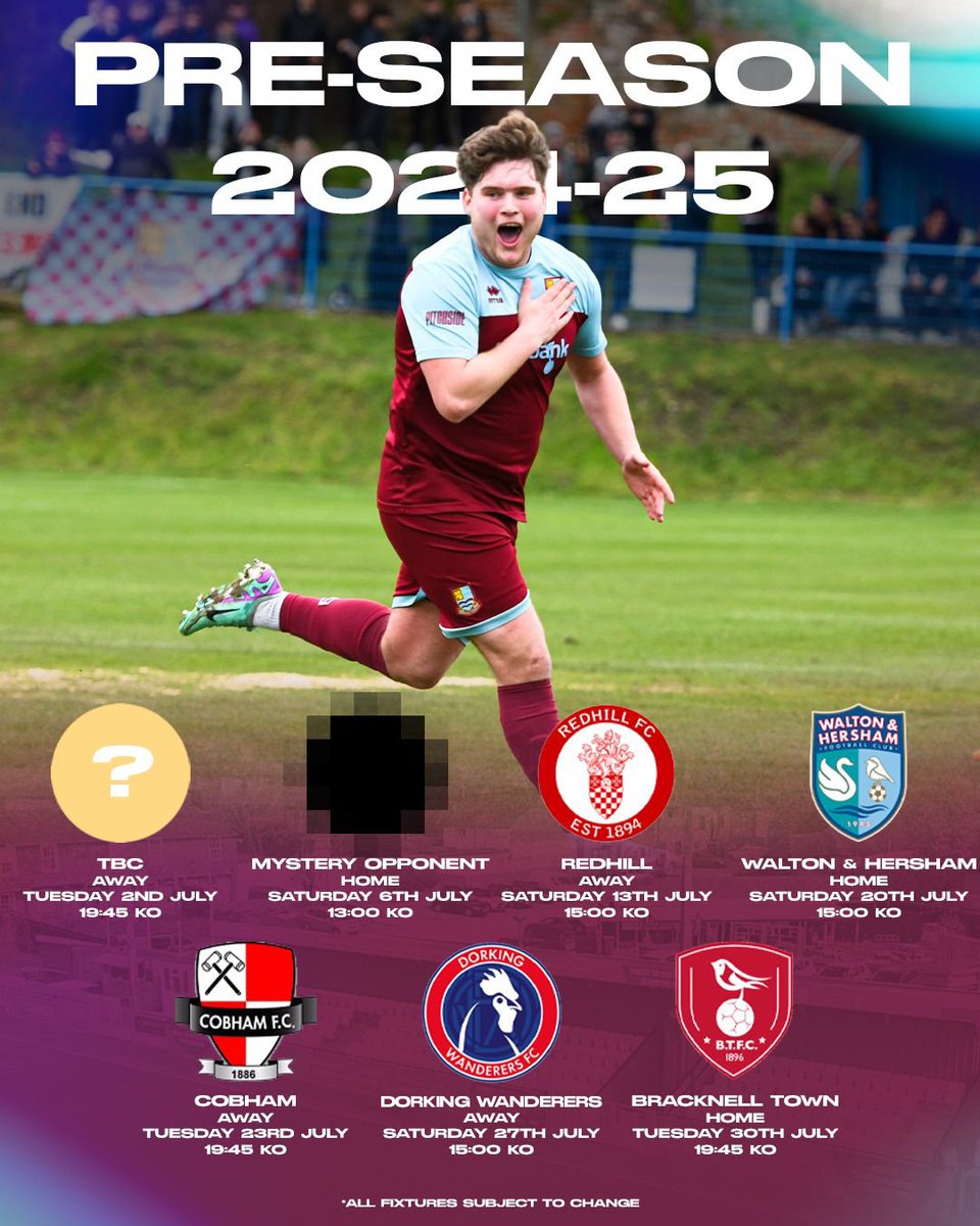 ✅ 𝗢𝗣𝗣𝗢𝗡𝗘𝗡𝗧 𝗖𝗢𝗡𝗙𝗜𝗥𝗠𝗘𝗗 ✅ We're pleased to confirm that our 'mystery opponent' for our pre-season fixture on Saturday, July 27th is @DorkingWDRS! We're looking forward to the challenge! 👊 Read more ⤵️ ftfconline.com/2024/05/farnha…