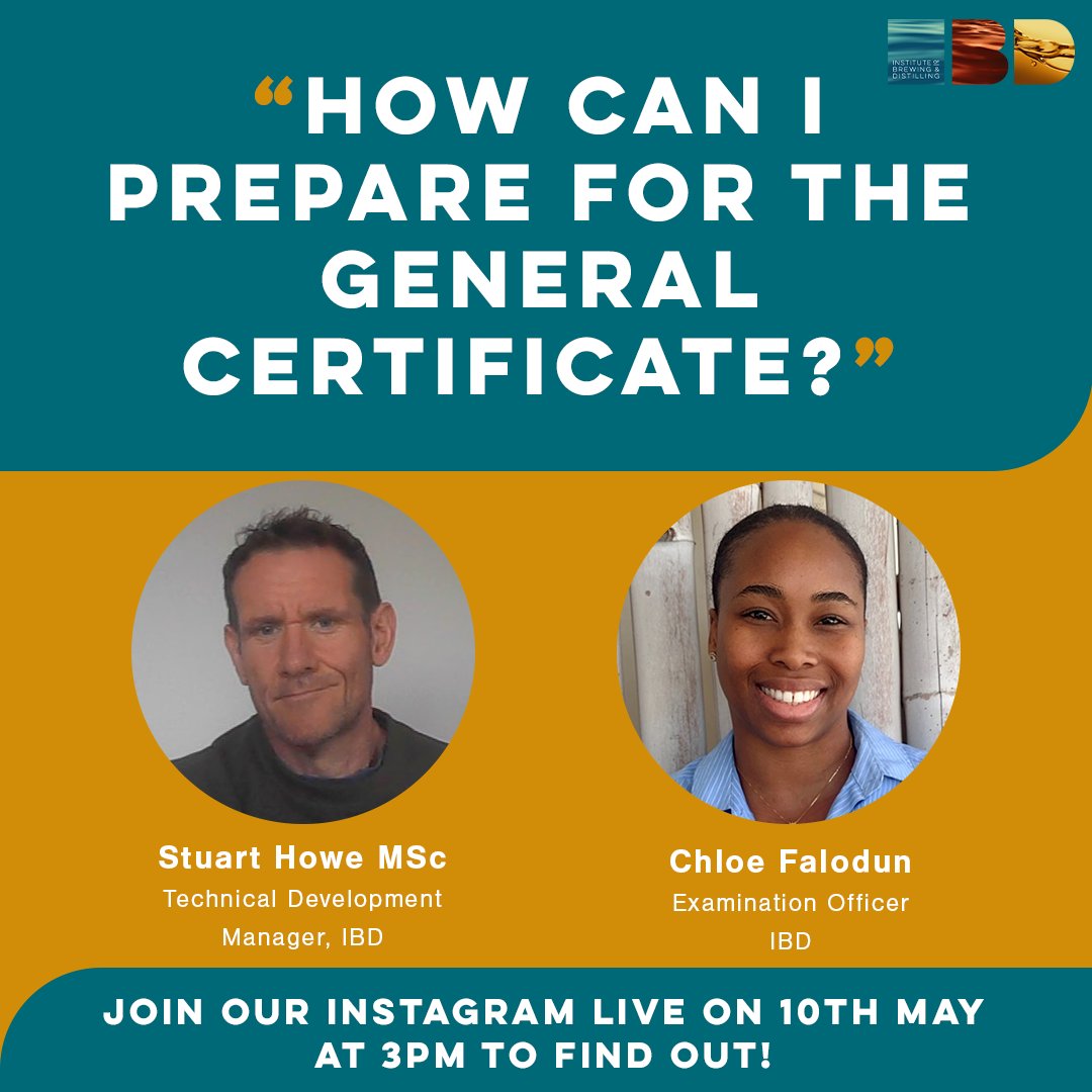 Two days until our Instagram live Q&A session on the #IBDGeneralCertificate! Tune in at 3pm on 10th May to get all the answers you need. Follow us on Instagram: instagram.com/ibdhq/ #InstagramLive #QandA #learning #drinksindustry