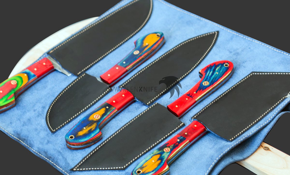 hawkeenknife's tweet image. Unleash Culinary Mastery with Damascus Chef Knives!
Damascus Steel Hand Forged Chef Knife Set, 5-Piece Kitchen Knife Set, BBQ Chef Knife Set, Custom Handmade Chef Knife Set
Order Now:
hawkeenknife.com/product/damasc…
#KnifeNirvana 
#KitchenMasterpiece
#KnifeCraftsmanship
#FlavorJourney