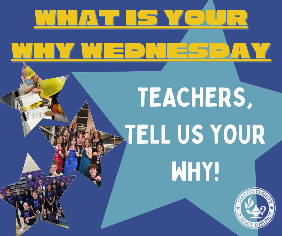 🍎CELEBRATING TEACHERS🍎 Today is 'What is your Why Wednesday,' and we want to hear from our incredible educators! Teachers, share your WHY! #ALLINMartin👊 #TeacherAppreciationWeek