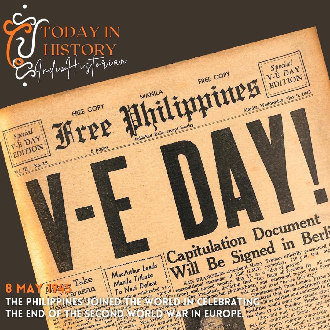 #TodayinHistory in 1945, the Philippines joined the world in celebrating the end of the #WWII in Europe. #PH President Sergio Osmeña, while on a state visit to the United States, issued a proclamation, designating 13 May 1945 a Day of Prayer. 🖱️facebook.com/share/p/V5LVB7…