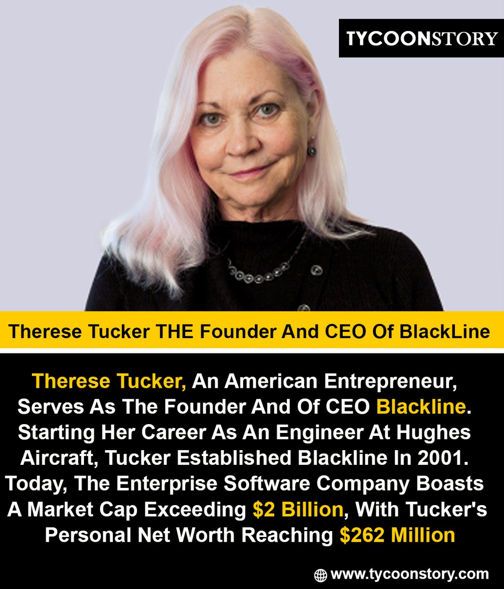Tucker THE Founder And CEO Of BlackLine

#ThereseTucker #BlackLineFounder #BlackLineCEO
#TechInnovation #FinanceAutomation #AccountingSolutions #CloudSoftware #FinancialTransformation #SaaSLeader
#DigitalFinance @Theresetucker18  @BlackLine 
tycoonstory.com