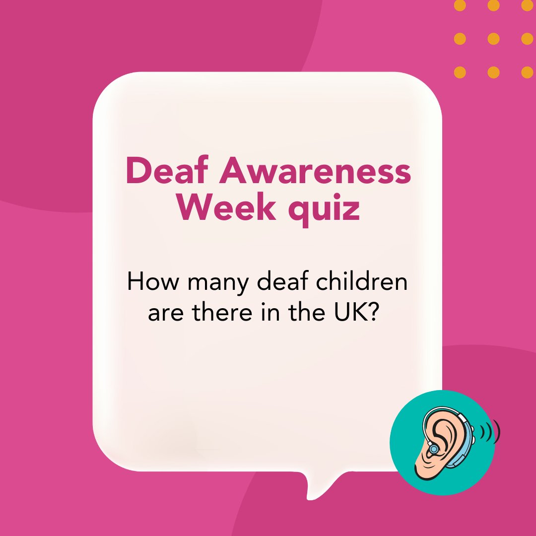 Did you know how many deaf children there are in the UK? This #DeafAwarenessWeek take our quiz to help challenge perceptions, test your knowledge and gain valuable insight into deafness: avuk.org/deaf-awareness… 🧠👂🏽