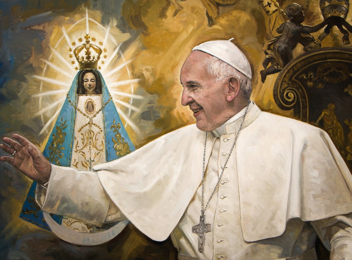 Hoy festividad de Nuestra Señora de Luján, Patrona de Argentina.

Fragmento de la pintura que hice por encargo de la Oficina de Correos y Filatelia de la Ciudad del Vaticano por el 80 cumpleaños del Papa Francisco en el 2016.