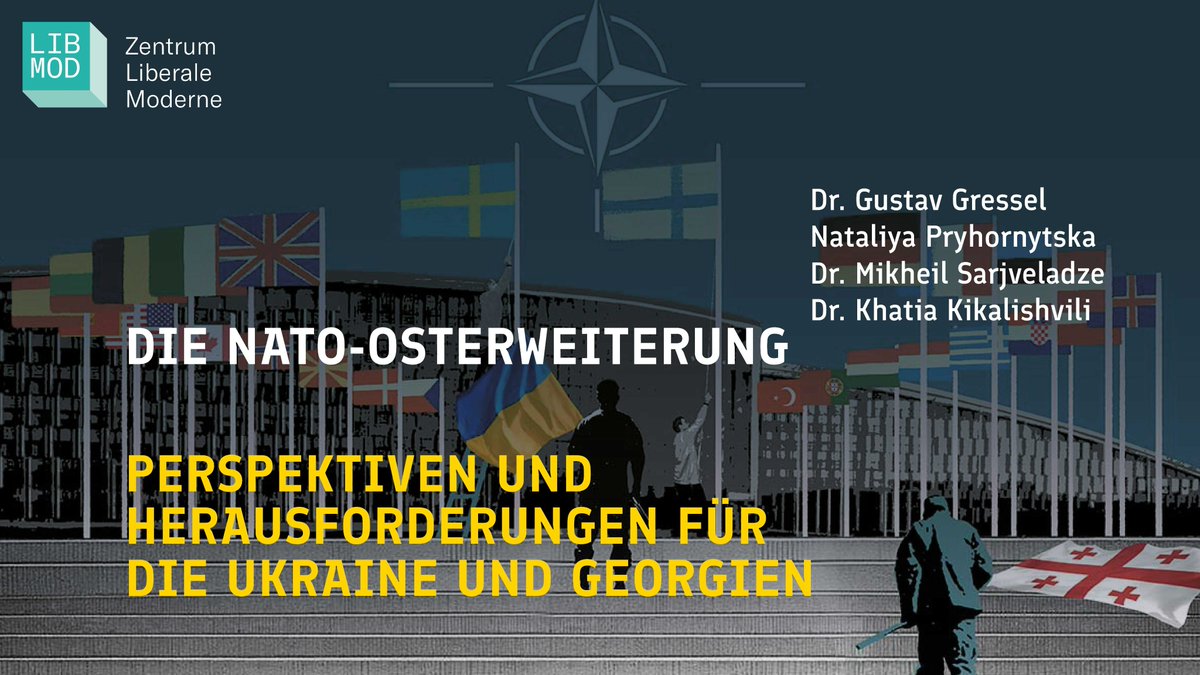 🇺🇦🇬🇪 Was sind die Herausforderungen und Perspektiven einer potentiellen #NATO-Osterweiterung in Bezug auf #Ukraine und #Georgien? Darüber diskutieren wir mit Gustav Gressel @GresselGustav, Nataliya Pryhornytska @Pryhornytska, Mikheil Sarjveladze und Khatia Kikalishvili am 15. Mai…