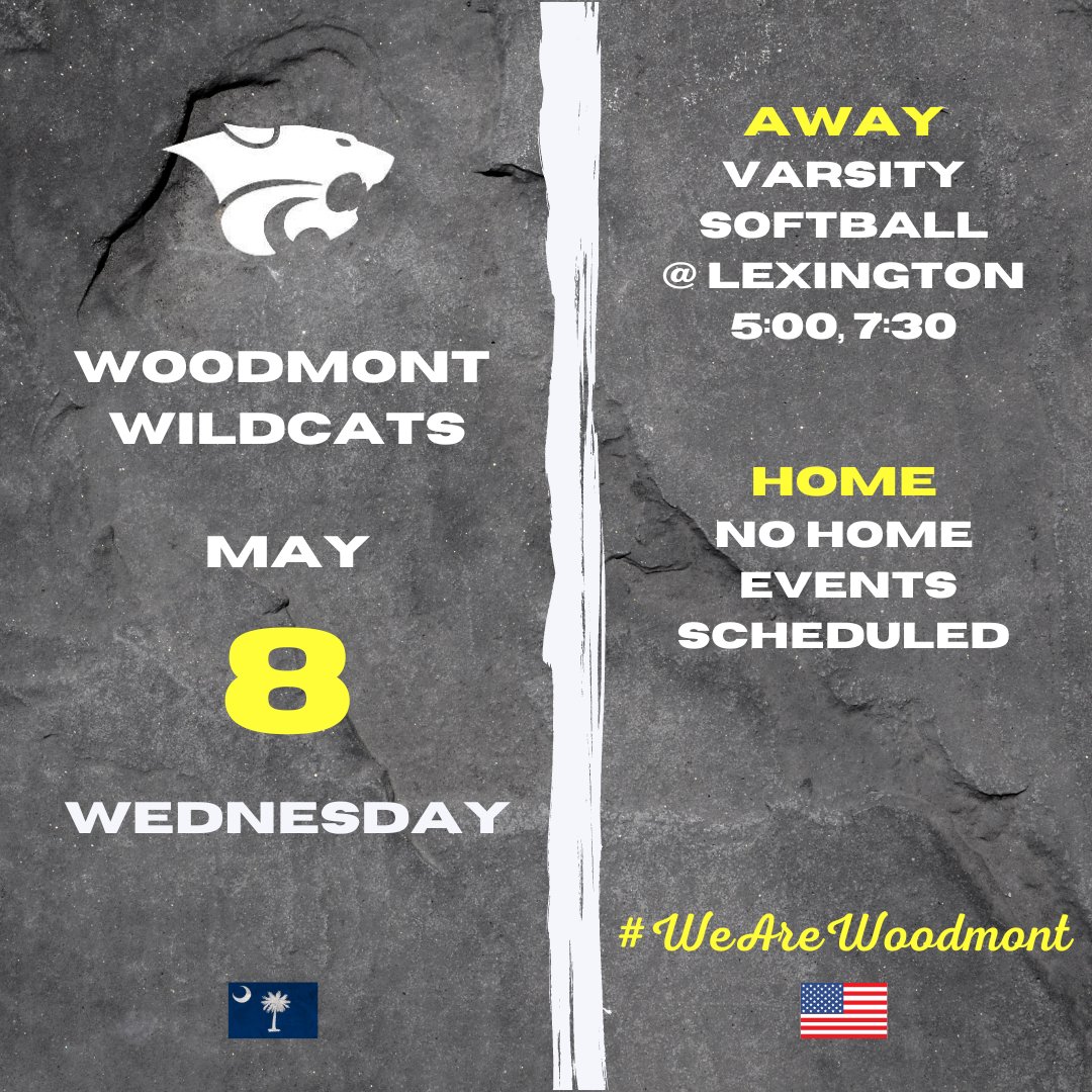 Athletic Events for Wednesday, 5/8 #WeAreWoodmont