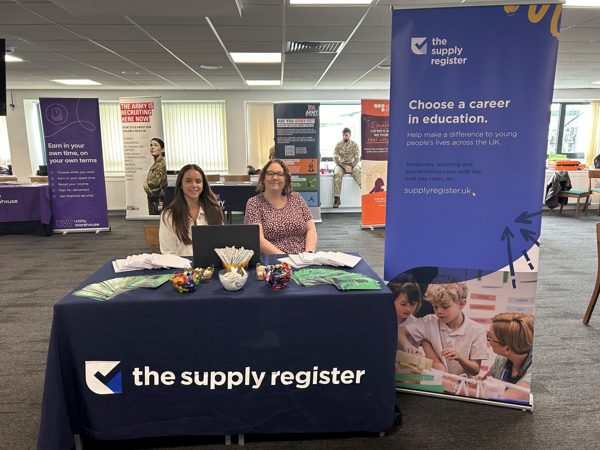 We are here at @TheJobFairs #Plymouth!

If you're based in the area and want to learn more about our incredible job and CPD opportunities, come and have a chat with us in person. 👋

#supplyteachig #classroomsupport #educationjobs