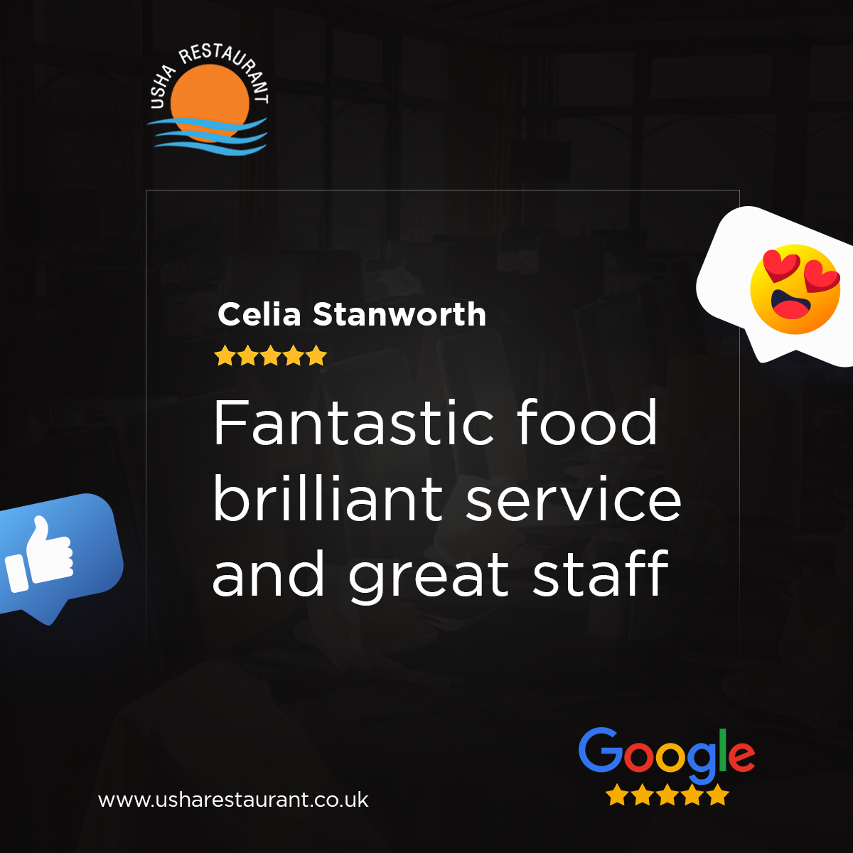 Thank you for your wonderful feedback! 🥳🍴

We're delighted you enjoyed our fantastic food and experienced our brilliant service. 🤔🔥
-
☎ 01282457529 | 07788831071
🌐 usharestaurant.co.uk
-
-
#foodreview #restaurantrating #usharestaurant #burnley #sundaybuffet #buffet