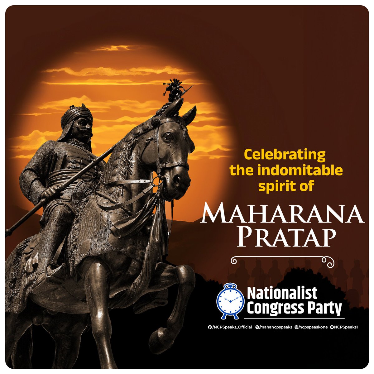 Let us join together to honor the valor and resilience of Maharana Pratap, a legendary warrior whose bravery continues to inspire us. Let us commemorate his birth anniversary by embracing the spirit of courage and determination.