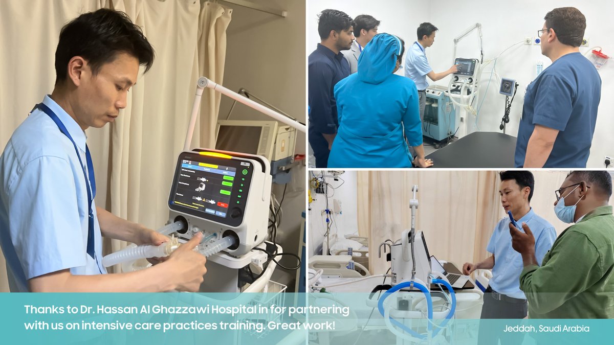 Our technical support team conducted practical & clinical training sessions on the Amoul® T6 ventilator for medical practitioners at Dr. Hassan Al Ghazzawi Hospital in #Jeddah, Saudi Arabia. We strive to provide exceptional service support to our customers worldwide. 💞

#amoult6