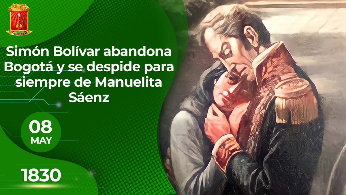 En 1830, un adiós marcó nuestra historia. El Libertador Simón Bolívar partió de Bogotá, dejando atrás a su fiel compañera, Manuelita Sáenz. Su legado de libertad y unión resuena eternamente.