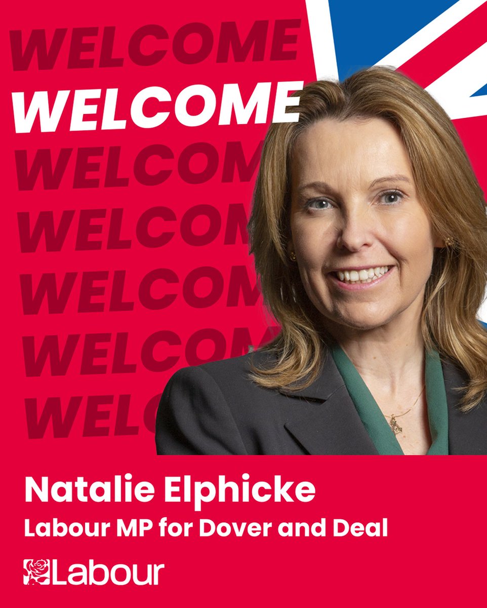 Welcome, @NatalieElphicke, the new Labour MP for Dover and Deal.