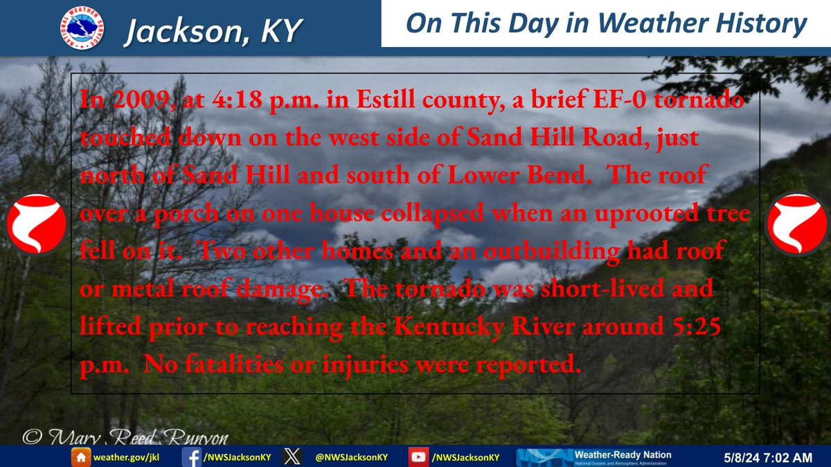 A tornado briefly touched down and caused damage in Estill county in 2009. #thisdayinweatherhistory #kywx #ekywx