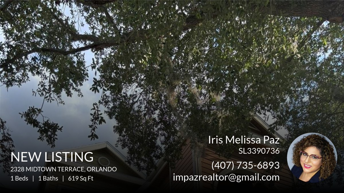 IMPazRealtor's tweet image. 📍 New Listing 📍 Take a look at this fantastic new property that just hit the market located at 2328 Midtown Terrace 1031 in Orlando. Reach out here or at (407) 735-6893 for more information

#realtor #realestate #centralflorida #... homeforsale.at/2328_MIDTOWN_T…