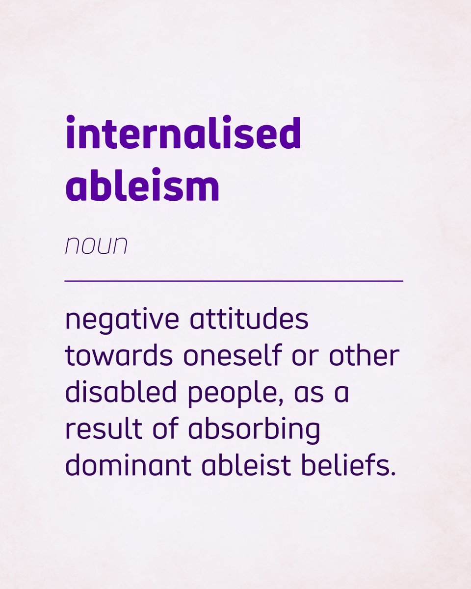 Sometimes we can develop negative views about ourselves because of other people's attitudes. Ableism is all around us, and can take many forms. Disabled people can begin to believe the stereotypes and misconceptions that surround us every day.