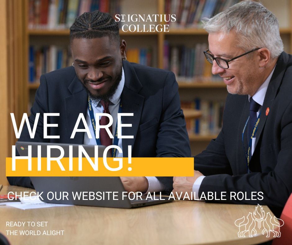 We are #hiring 📣 We are currently recruiting for the posts of Assistant Headteacher, SEND Teacher, Art Teacher, Assistant Site Manager and Art & DT Technician. Please check our website for more details: st-ignatius.enfield.sch.uk/291/careers-at… #amdg #HIRINGNOW #Recruiting