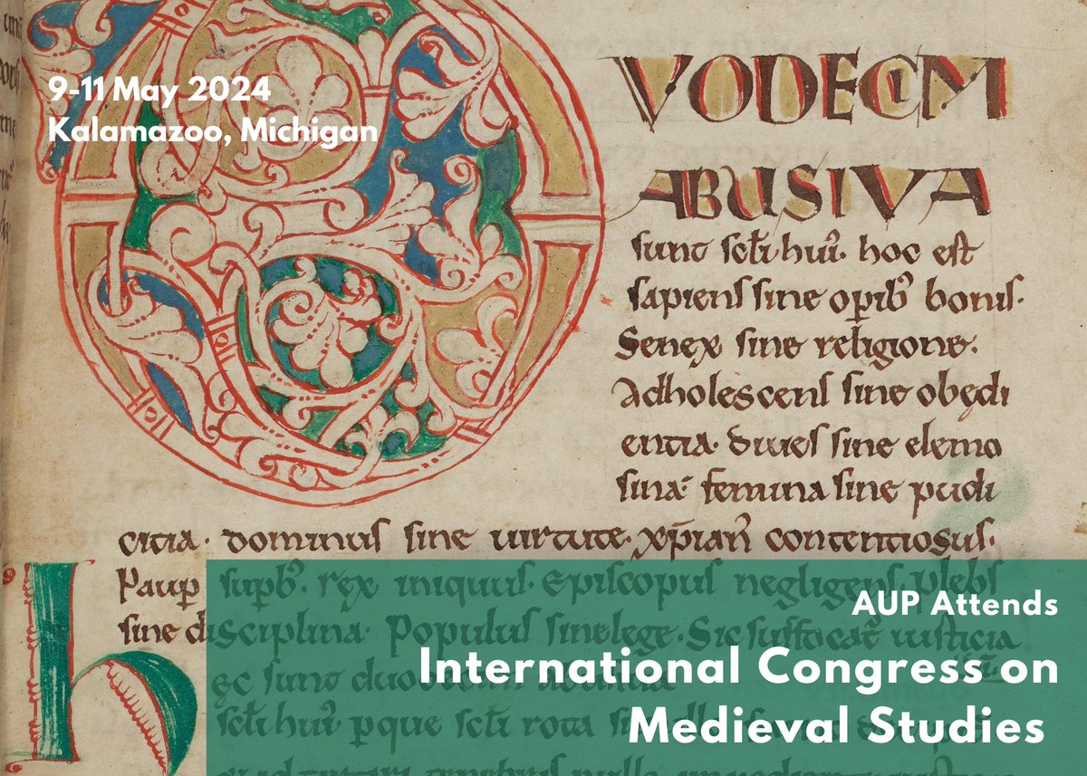 Are you a medievalist developing a cutting-edge project? This week, commissioning editor Shannon Cunningham will attend #Kzoo2024, do get in touch to arrange a meeting to discuss your book proposal! aup.nl/en/events/conf… @KzooICMS @smariecunning