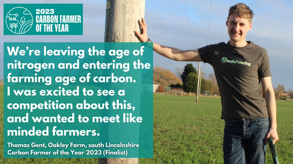 Are you a climate-friendly farmer? Are you willing to share your experiences? The Carbon Farmer of the Year competition is about celebrating those agricultural businesses that are working hard to manage #GHGemissions & #CarbonStorage. Find out more👇 farmcarbontoolkit.org.uk/carbon-farmer-…