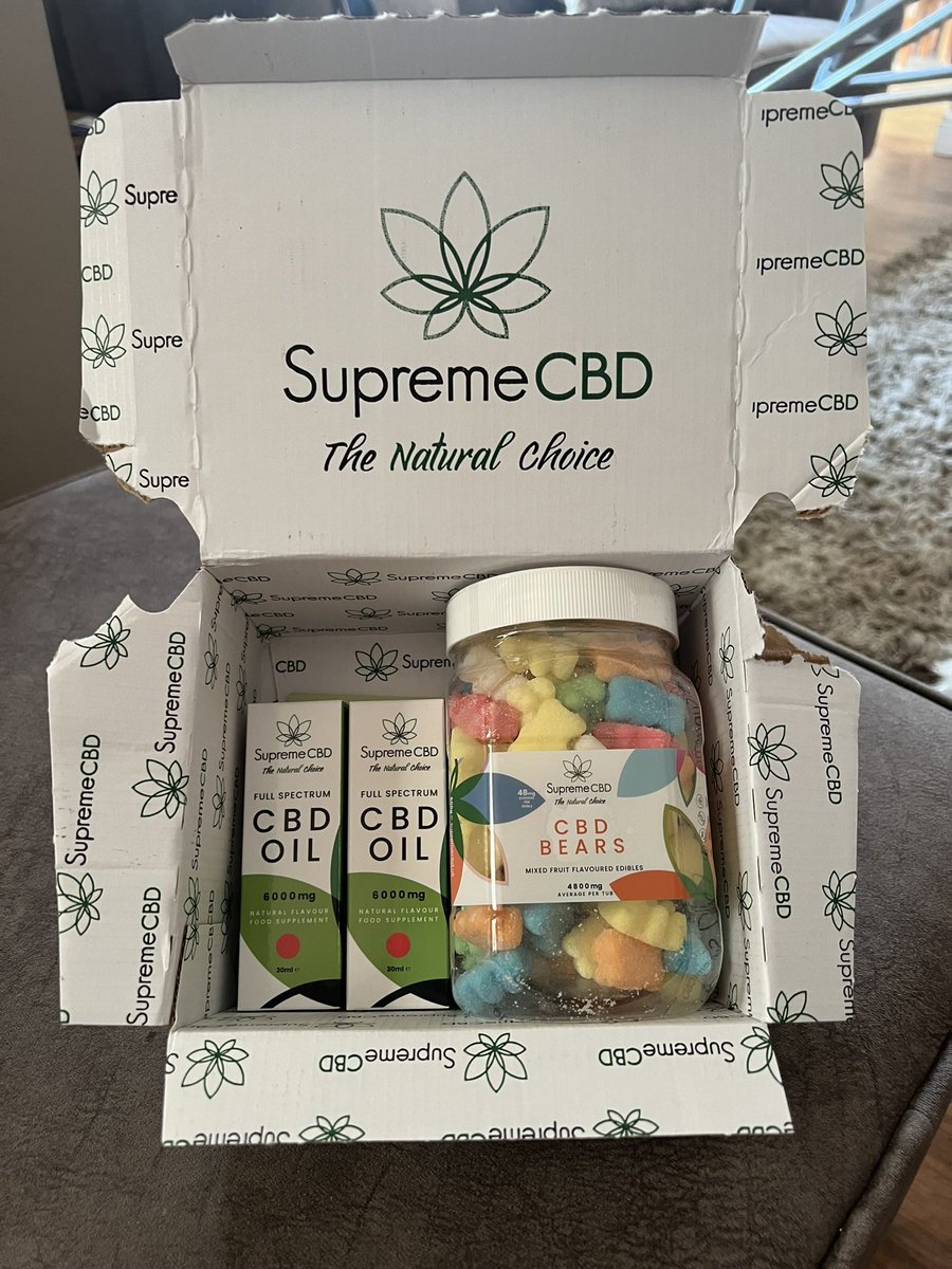 Oh look who’s a lucky guy today . Many thanks @afowler06 & @supreme_cbd . Life’s just got better