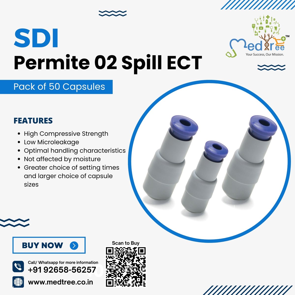 SDI Permite 02 Spill ECT 50 Cap
Buy Now: medtree.co.in/product/sdi-pe…

#SDI #permite #sdipermite #ECT #sdiproducts #dentalcare #DentalProduct #dentalproducts #dentistry #dentalspills #buyonline #onlinedental #ectcap #medtreeindia #MedTree