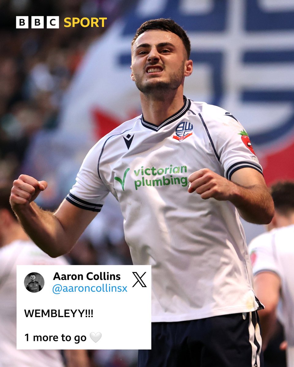 Aaron Collins reacts to helping Bolton Wanderers secure their place in the League One play-off final ✅ Will we see the Welshman in the Championship next season? 🤔 #BBCFootball #Bolton