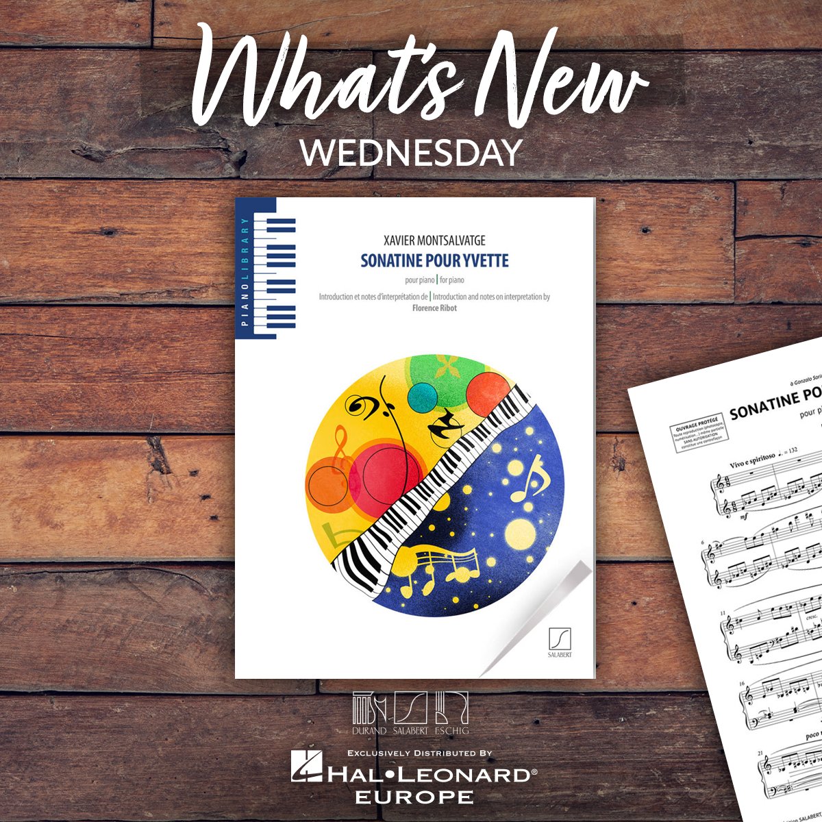 This #WhatsNewWednesday, we’re featuring Xavier Montsalvatge’s charming Sonatine pour Yvette! 

Written for his daughter, learn more about this piece publisher by Éditions Salabert in the image description below 👇