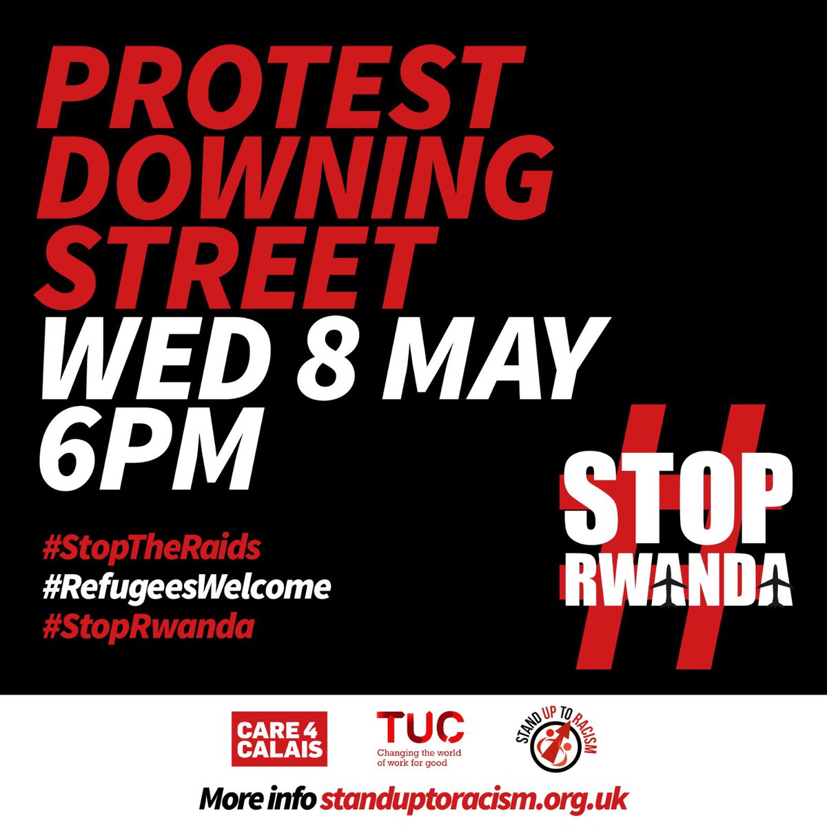 The lower the Tories sink in the polls, the more desperate they are to blame refugees for their own failures. Head to Downing Street tonight at 6pm to protest against their shock detention raids and Rwanda deportation scheme #StopRwanda #RwandaNotInMyName