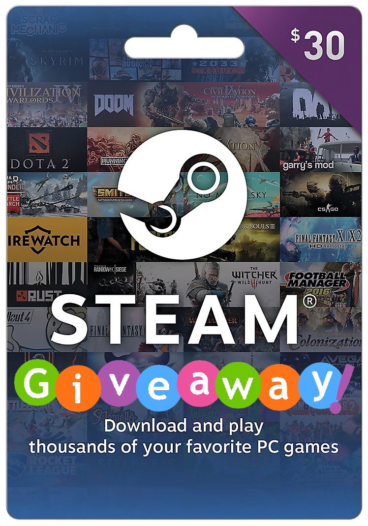 🎁#GIVEAWAY - 💵'$30 STEAM WALLET GIFT CARD'💵

1⃣Follow @FSGetaeLegacy
2⃣Create a character in discord: 👇
discord.gg/rzhDe9MnR6

🗓️Ends on May 14th⏰
📧DM me to sponsor a giveaway like this.
#rpg #GiveawayAlert #nextgen #Giveaways #SteamWallet #FreeGame