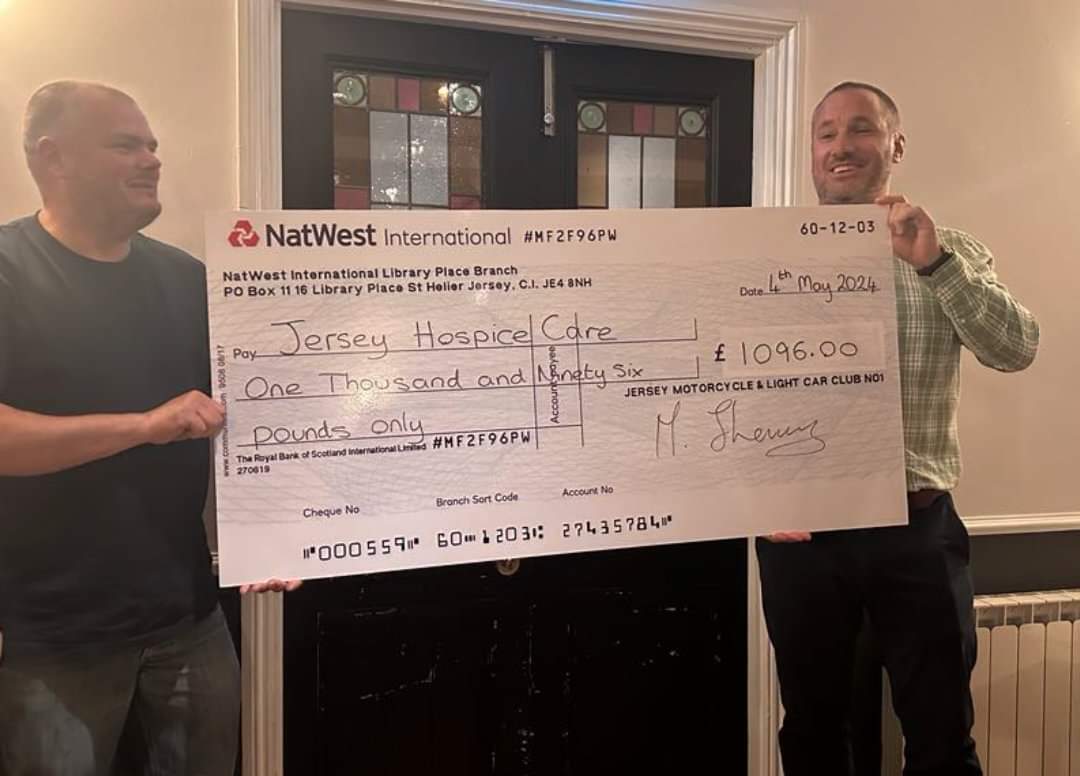 Well done to the Jersey Motorcycle and Light Car Club for another successful Trial, this time held recently in our "Top Works" in St John, #Jersey.

Pictured handing over a cheque for £1,096 to Ronez's Dave Oliviera is the Club's Chairman of the Rally Committee, Nathan Beddoe.