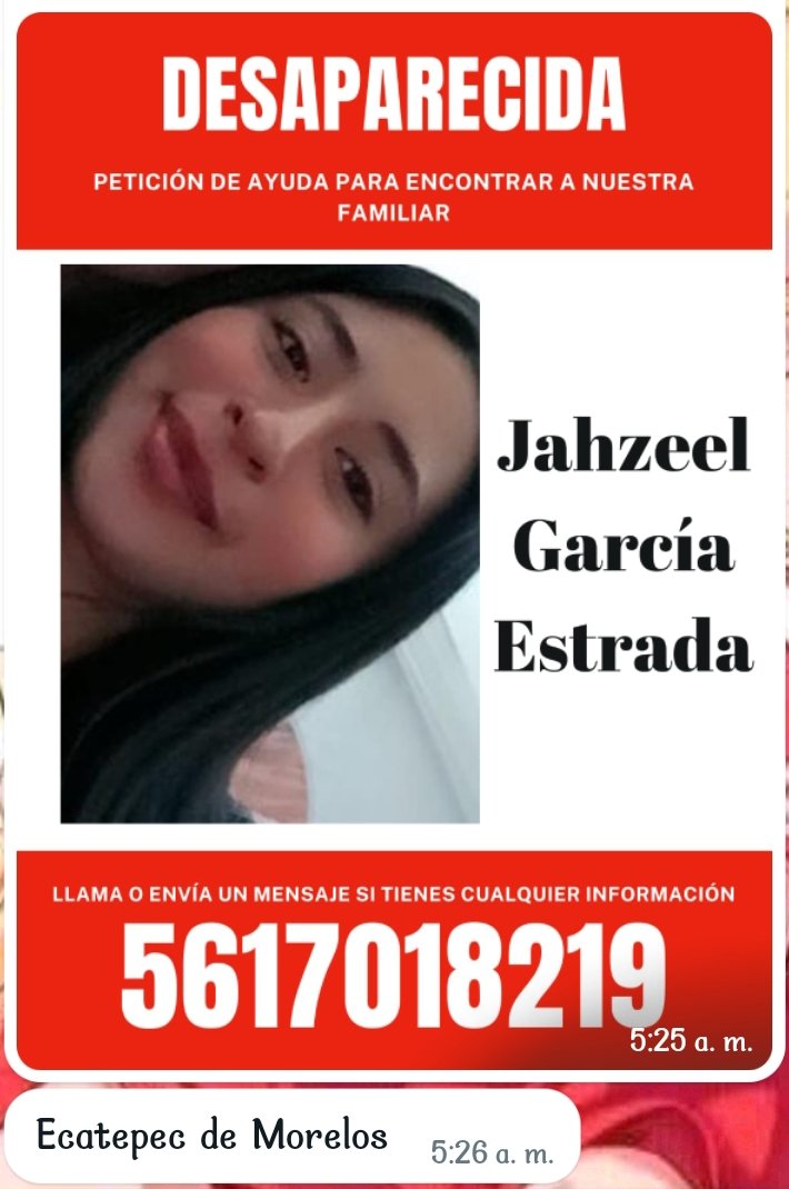 Gente por favor si ven esta publicación no hagan caso omiso si pueden compartir es de gran ayuda, lleva más de una semana desaparecida.
Si pueden ayudar gracias de corazón🥺.
#Desaparecidos #NiUnaMenos