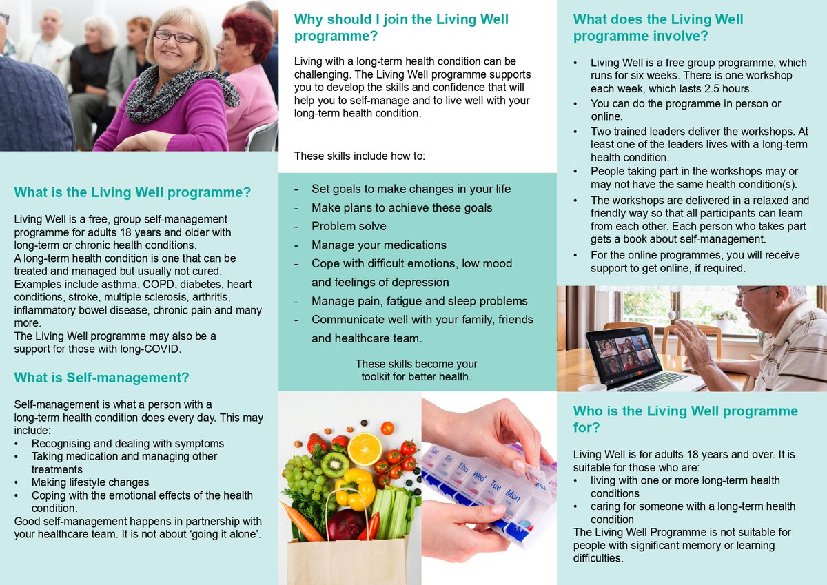 📣  LIVING WELL 📣

ℹ️ A Living Well programme will commence in Castlebar on Tuesday May 28th and will run until July 2nd. It runs from 10.30am - 1pm each Tuesday.

🔴 To book contact Liam Gildea:
Phone: 086 014 2675
Email: lgildea@southmayo.com
hse.ie/livingwell