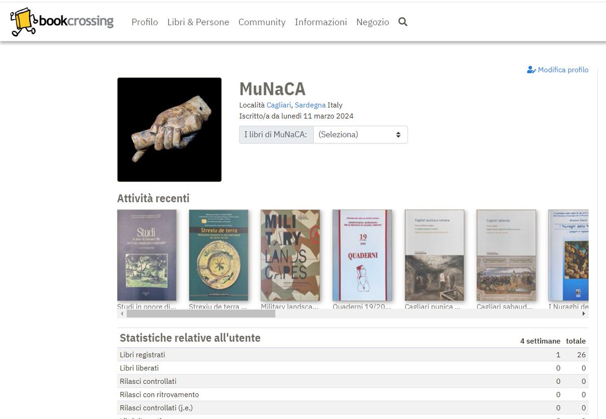 Da oggi i #MuseiNazionaliCagliari fanno parte dell’InternationalBookcrossing con il corner del MuseoArcheologico. A tutti i visitatori è offerta la possibilità di condividere la lettura di opere sul patrimonio culturale sardo registrando i libri prelevati👉bookcrossing.com