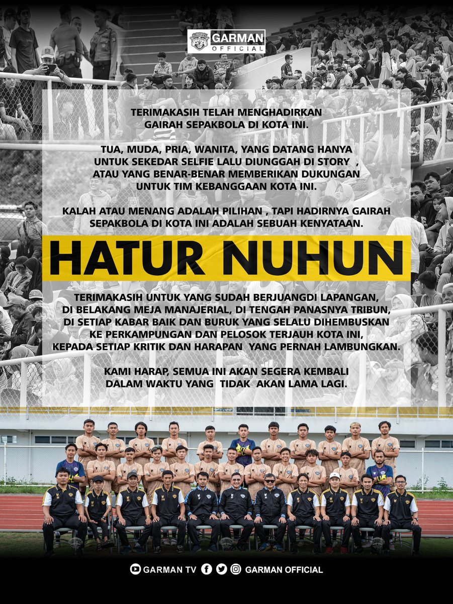 Terima kasih. Sampai jumpa di liga 3 regional kembali 👋