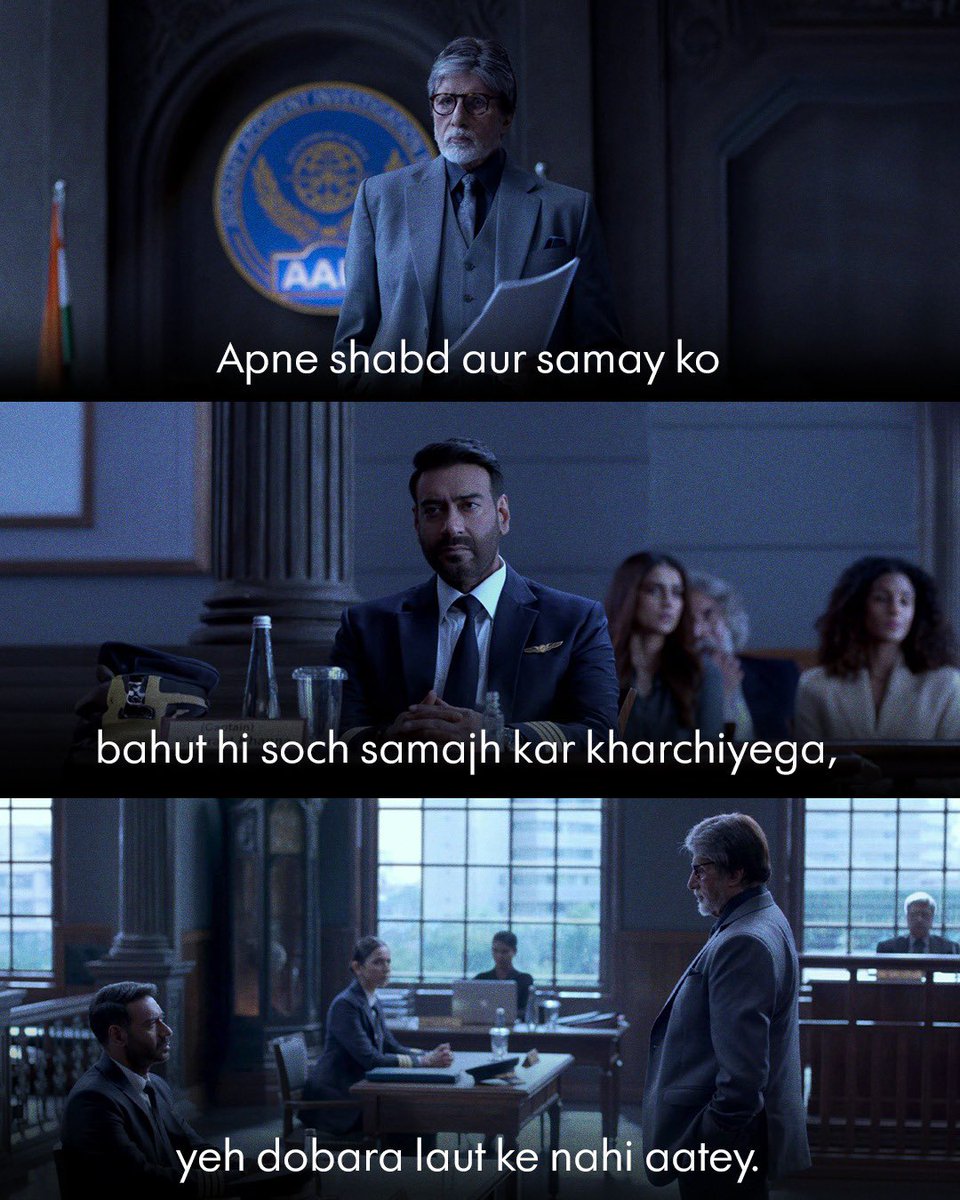 Samay ka sahi upyog? Watching Runway 34 🤩 #DevgnFilms #AjayDevgn #Runway34 #Wisdom #BollywoodMovie