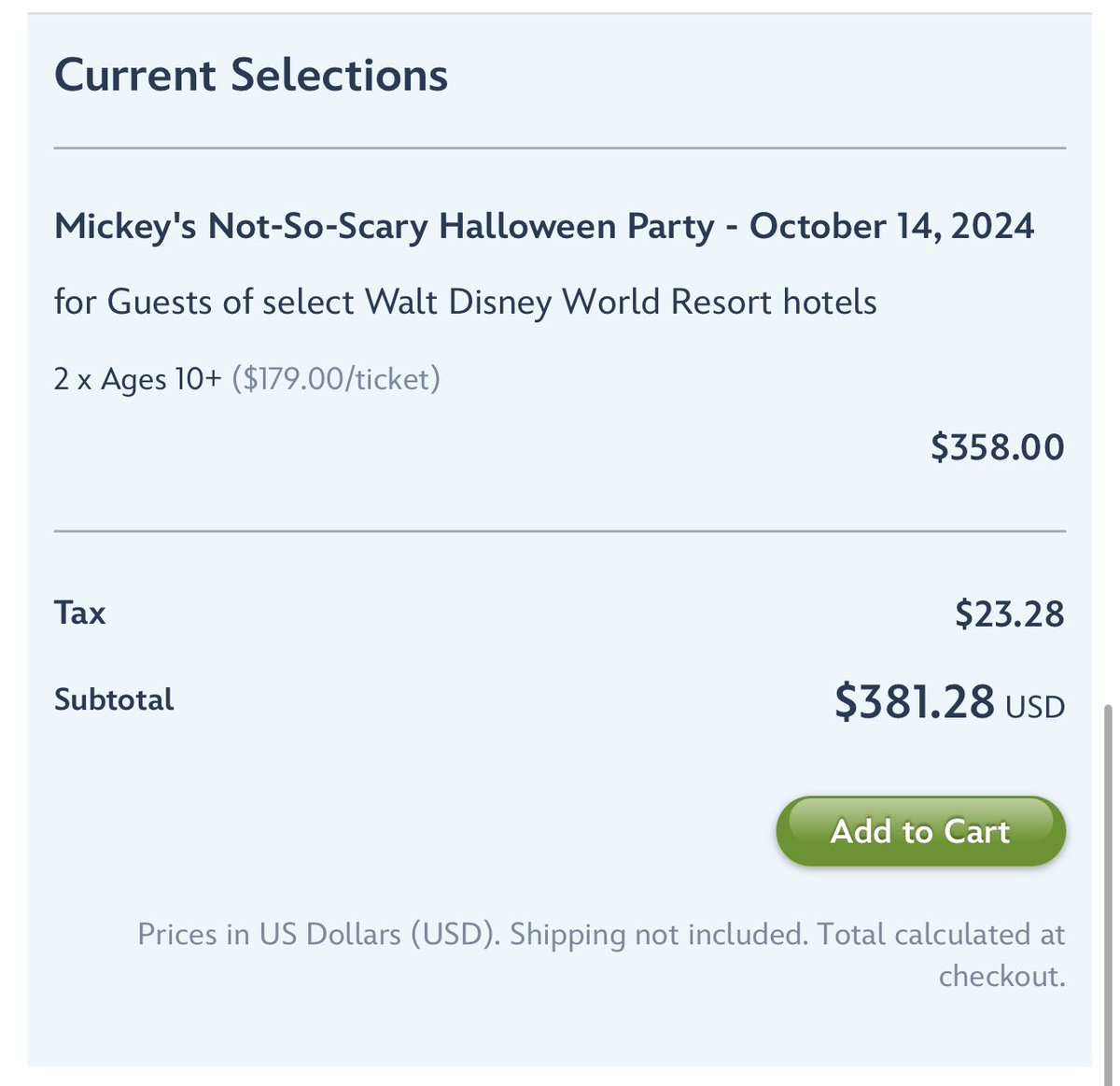 Price for two tickets to MNSSHP during our vacation. Worth it or NOT?