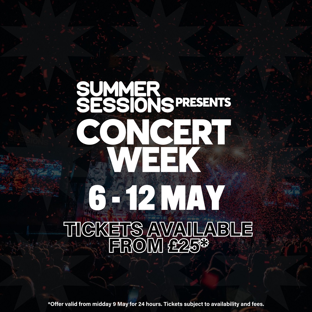 🎶SUMMER SESSIONS PRESENTS CONCERT WEEK Live Nation unveils Concert Week 2024, offering fans the opportunity to access tickets from £25. The offer includes tickets to see the pop sensation Becky Hill on the 12 July at TK Maxx presents Derby @smmrsessions➡️ shorturl.at/jmsBV