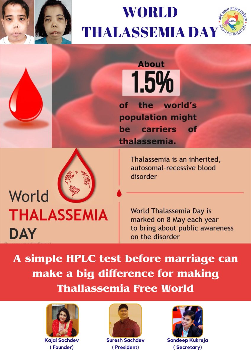 kashfoundation's tweet photo. Bleeding red is the way to help patients suffering from thalassemia. Happy World Thalassemia Day. Donating blood can make you a hero for someone. Warm wishes on World Thalassemia Day. https://t.co/7pKSlG8bsf