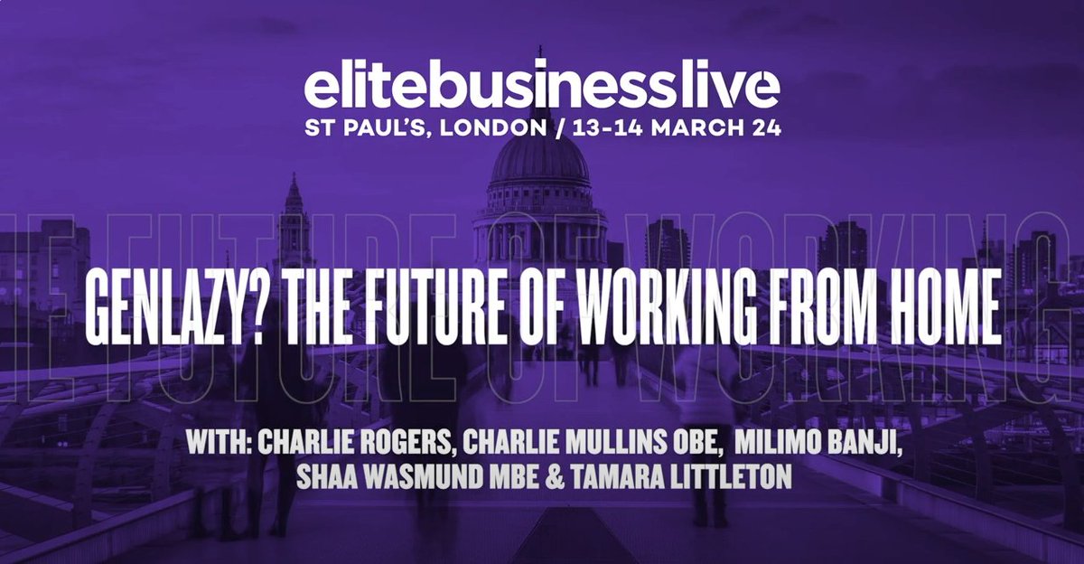 Genlazy - The future of working from home 🏡 Join the conversation as industry experts Charlie Mullins OBE, Tamara Littleton, Milimo Banji, Shaa Wasmund MBE, and Charlie Rogers share their thoughts on the pros and cons of remote work. Link: elitebusinessmagazine.co.uk/people/item/ge… #EBL2024