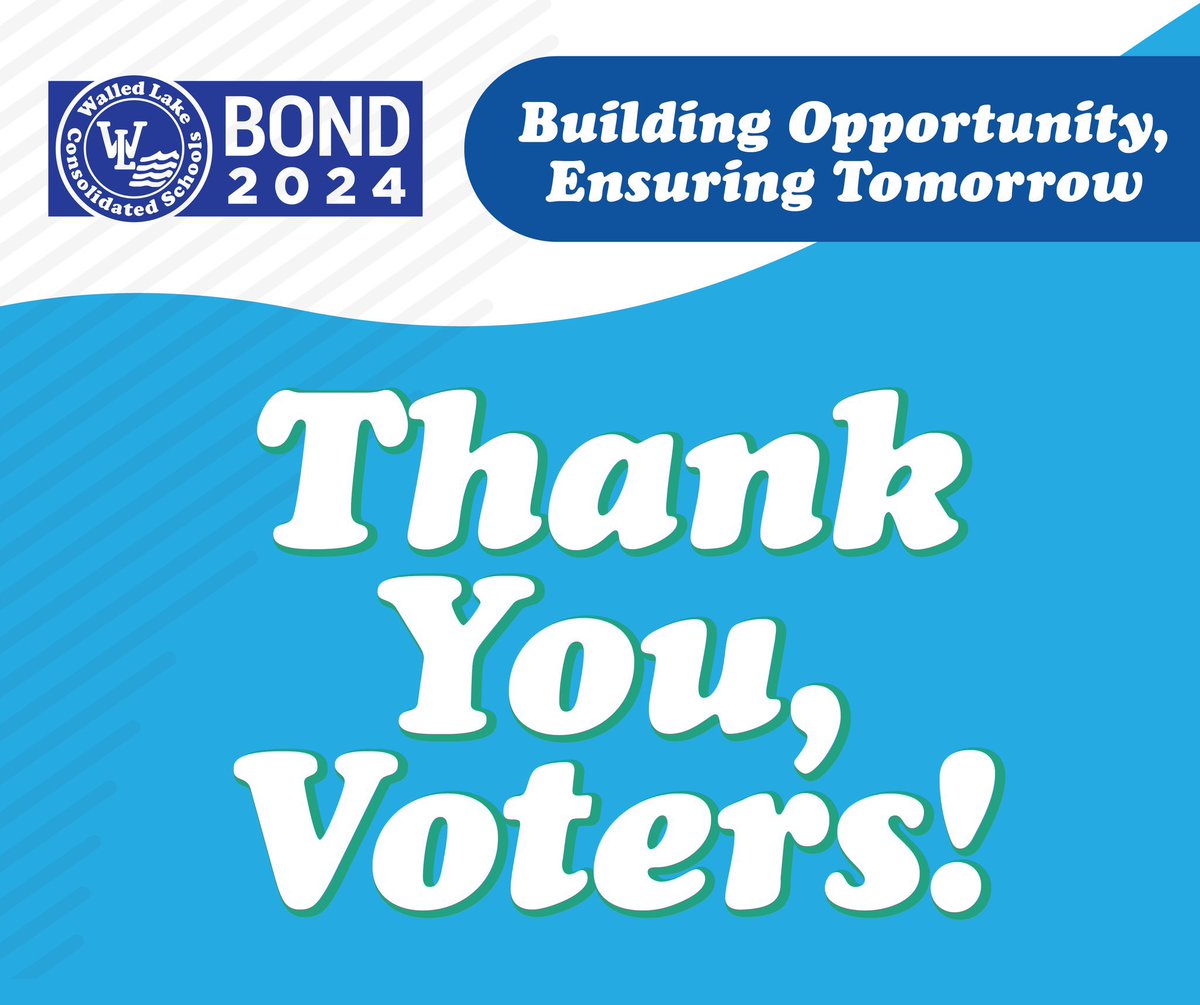 Thank you to the community for your incredible support in favor of the 2024 Bond! Your unwavering dedication to our schools will positively impact students, staff and our local communities for generations to come 💙 #WEareWLCSD
 
Learn more ➡️ wlcsd.org/bond