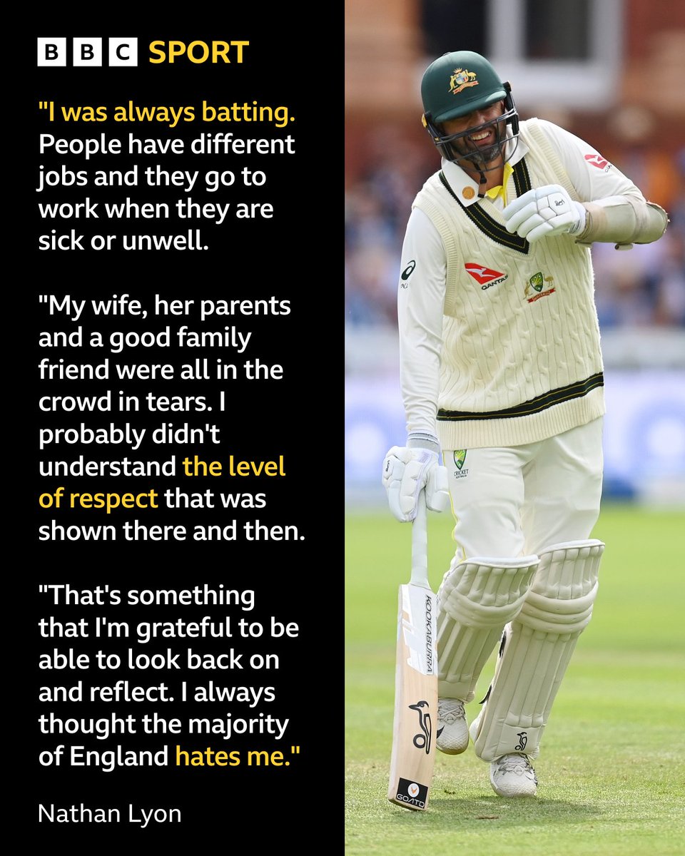 Nathan Lyon loved the respect he got from Lord's❤️

#BBCCricket