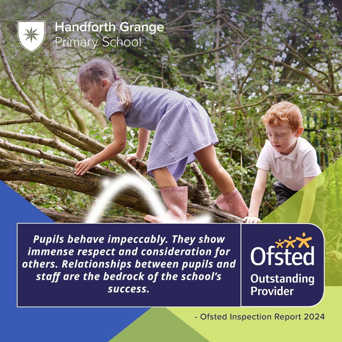 Ofsted reported 'Pupils behave impeccably. They show immense respect and consideration for others. Relationships between pupils and staff are the bedrock of the school's success.' #OFSTED #Outstanding #Handforth