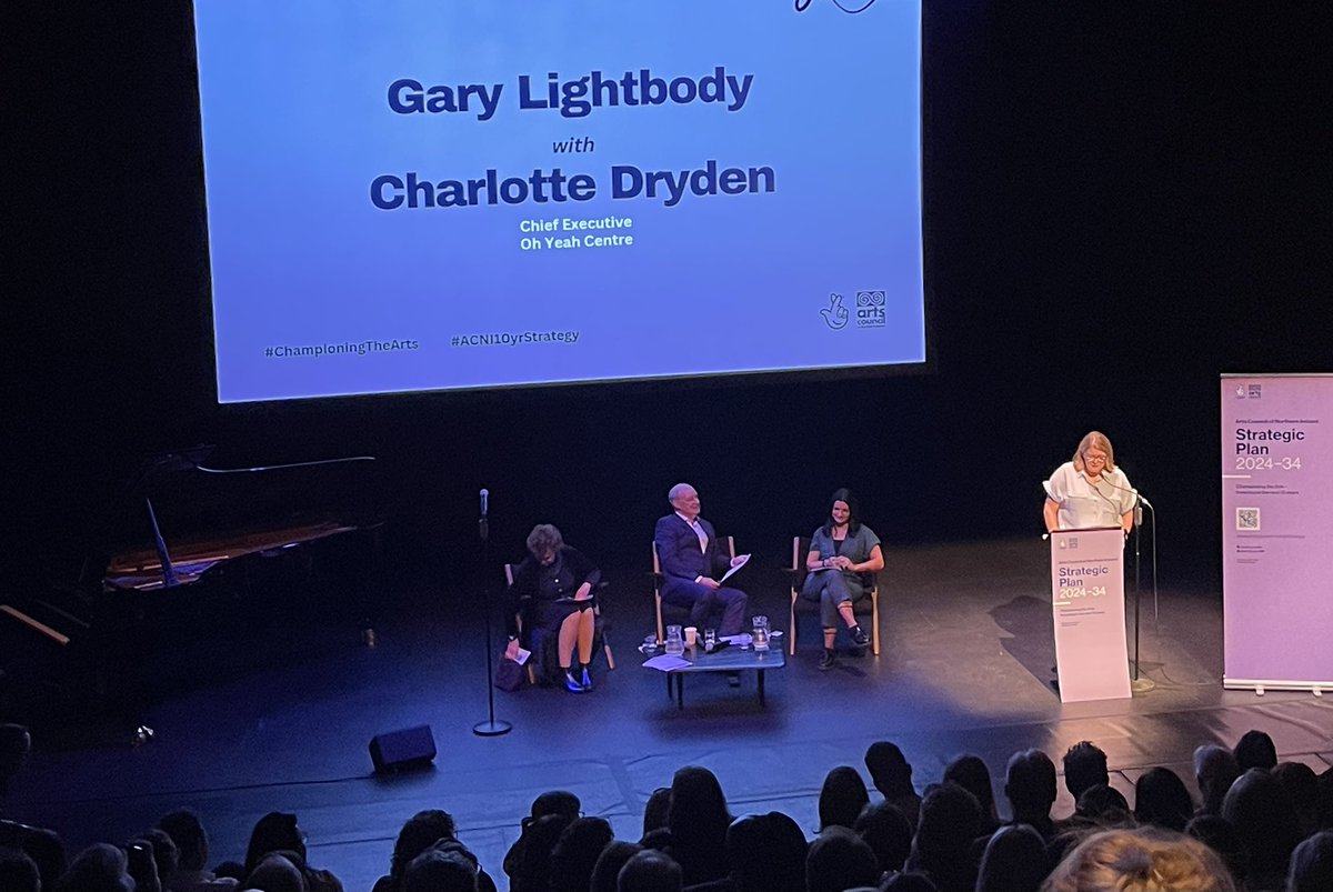 .@garysnowpatrol and @charlottedryden, Chief Executive of @OhYeahCentre talk about the vital role that musicians play, especially in growing our creative industries and the creative economy.
 
#ChampioningTheArts #ACNI10YrStrategy