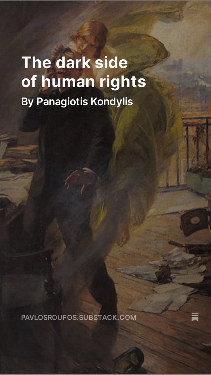 I have always found Kondylis' work fascinating and thought-provoking. Since most are not even aware of his thought, I decided to re-publish some excerpts from one of his books. pavlosroufos.substack.com/p/the-dark-sid…