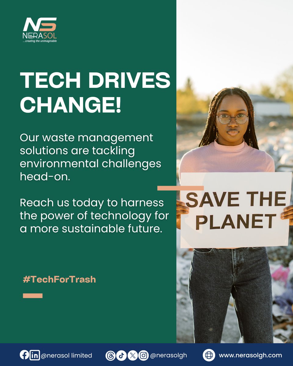 Tech transforms! Contact us now to shape a sustainable future with technology. #TechForChange #SustainableFuture #nerasolgh #WastetechSolution