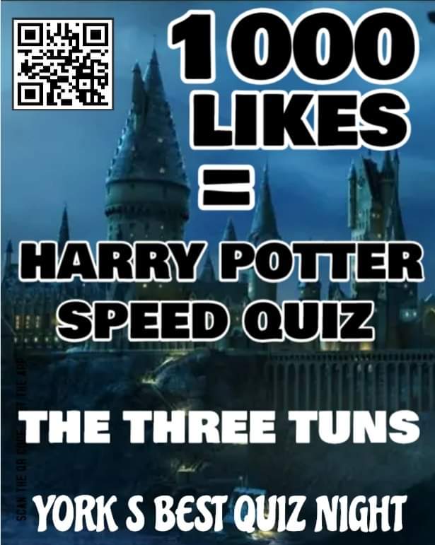 LSIYORKSHIRE's tweet photo. Our local pub will host a @harrypotter themed quiz if their post gets 1000 likes... can anyone help make it happen @DanRadFans @HarryPotterHQ #harrypotter @PotterHeads 

https://t.co/mNrfZflBj2 https://t.co/tuPrs9Jx6P