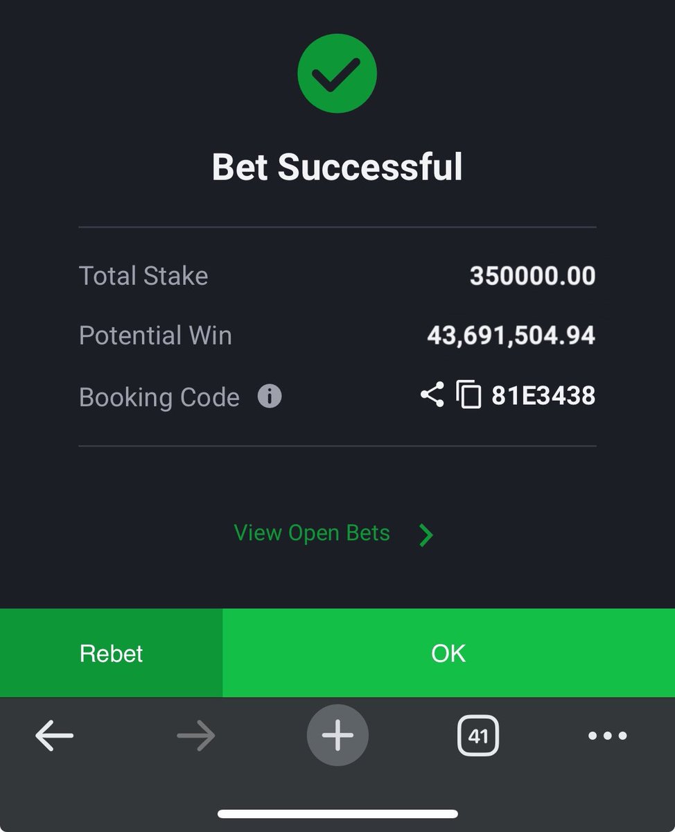 Sportybet Long shot 💥🏆

Sharing 5m to all Likes & Retweet if the game Boommm. Goodluck!!! 💰🍀