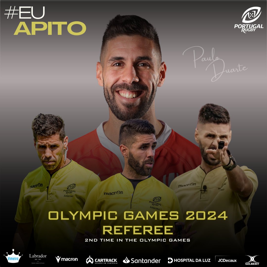 O Árbitro Internacional Português Paulo Duarte foi selecionado para integrar o painel de árbitros dos Jogos Olímpicos de Paris de 2024.

A FPR deseja todo o sucesso a Paulo Duarte, que mais uma vez leva a arbitragem portuguesa aos maiores palcos do mundo.