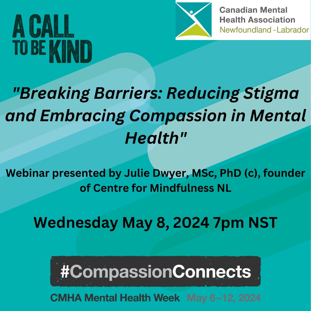 ⏰ There's still time to register for today's empowering webinar for Mental Health Week 💚 Together, #CompassionConnects us all. Let's make a difference this #MentalHealthWeek ! 🔗 Register here: eventbrite.ca/e/893837049677…