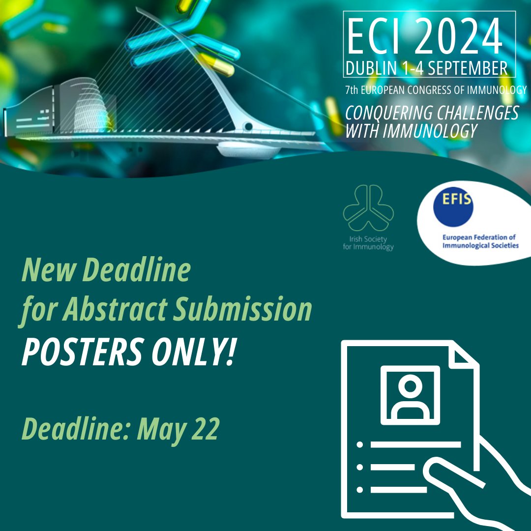 📢 Exciting news! Late abstract submission (only poster presentation) for #ECI2024 is now open! Upload your work and review submission guidelines for Word and .pdf formats here 👉eci2024.org/abstract-2/ 🎯You have until the 22nd to become a part of #ECI2024